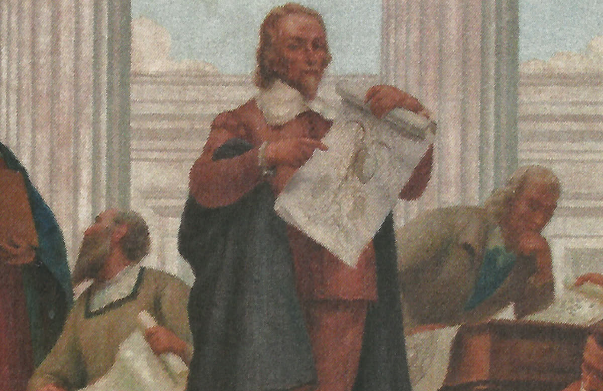 William Harvey, detalhe do painel de Veloso Salgado